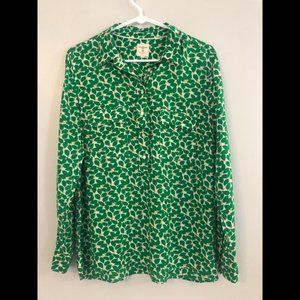 GAP Leaf Print Pullover Boyfriend Shirt